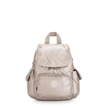 Kipling City Pack Mini Metallic Backpacks Metallic Glow | AU 1491GS